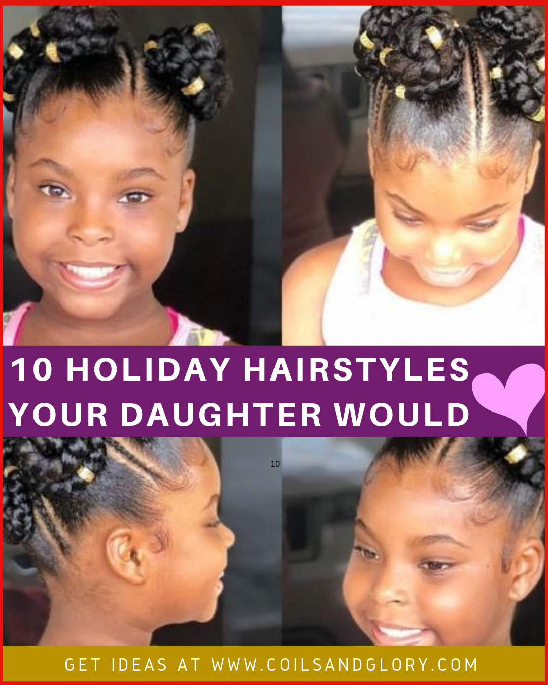10 Holiday Hairstyles For Natural Hair Kids Your Kids Will Love Coils And Glory