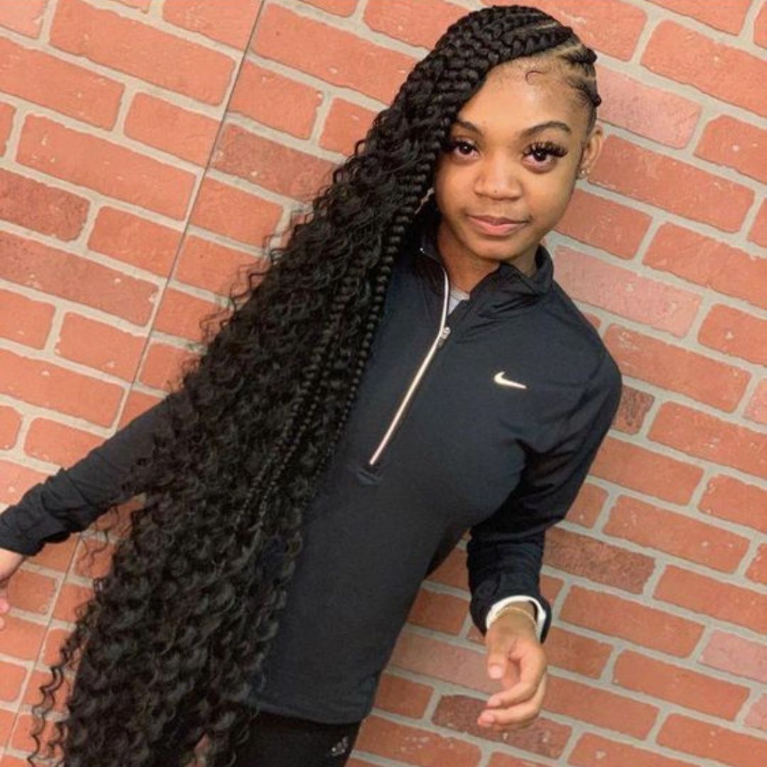 hip length long bohemian box braids for teenagers