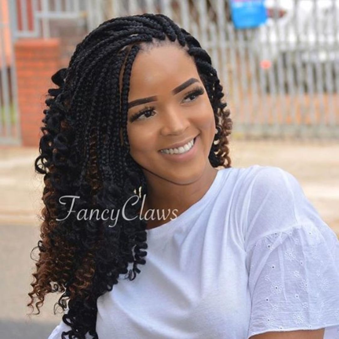 curly goddess box braids