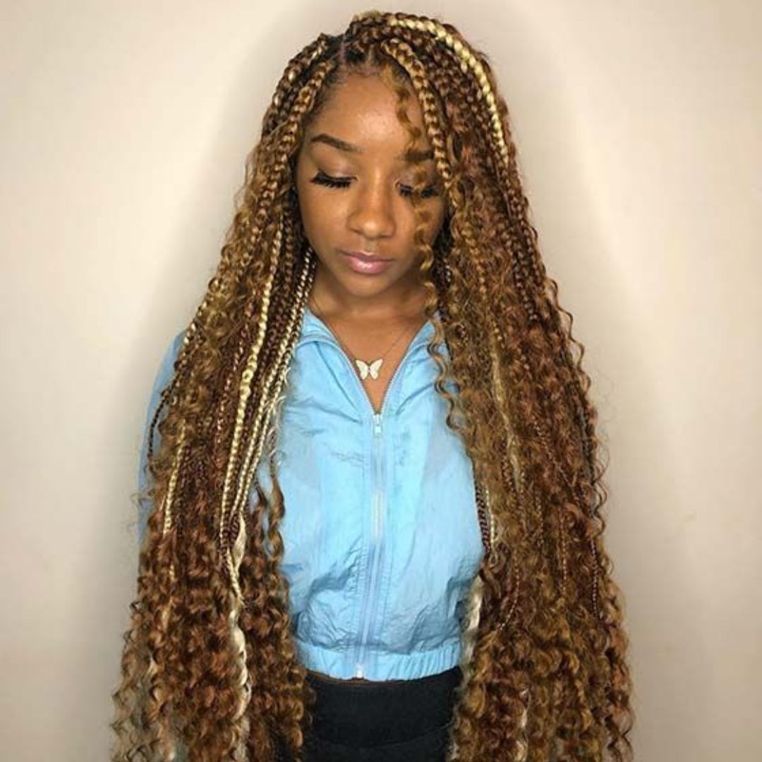 ombre bohemian box braids