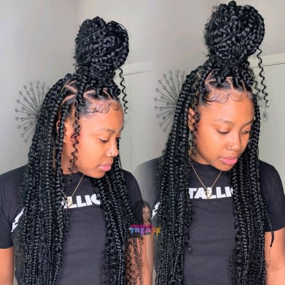 goddess bohemian box braids