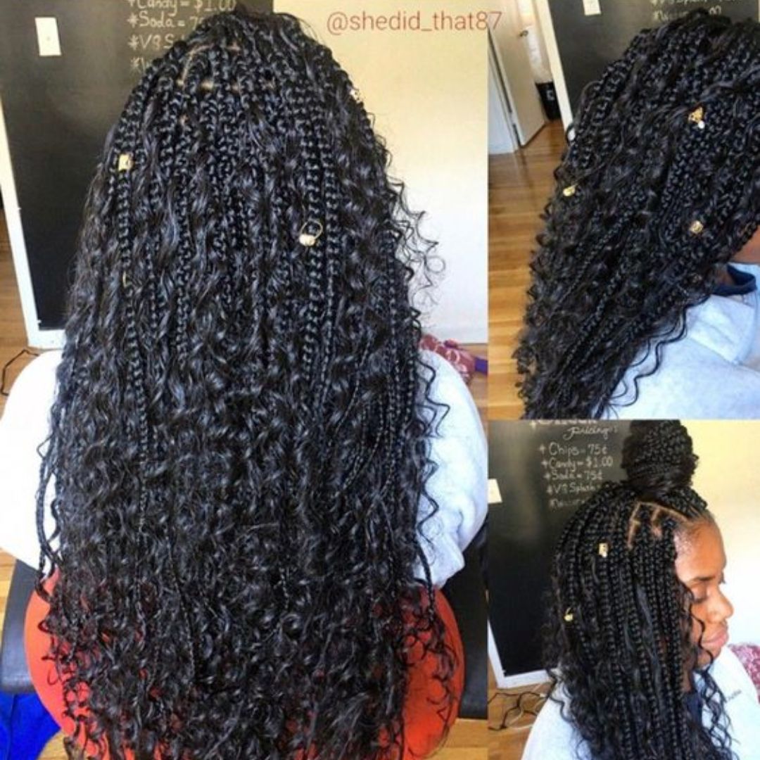 goddess boho bohemian box braids