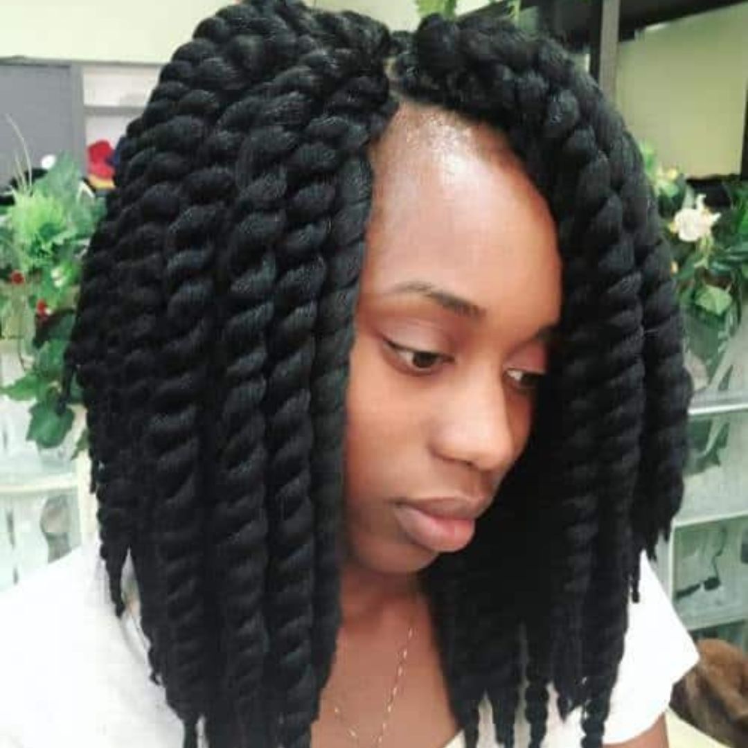 short havana twist hairstyle idea on 4c hair