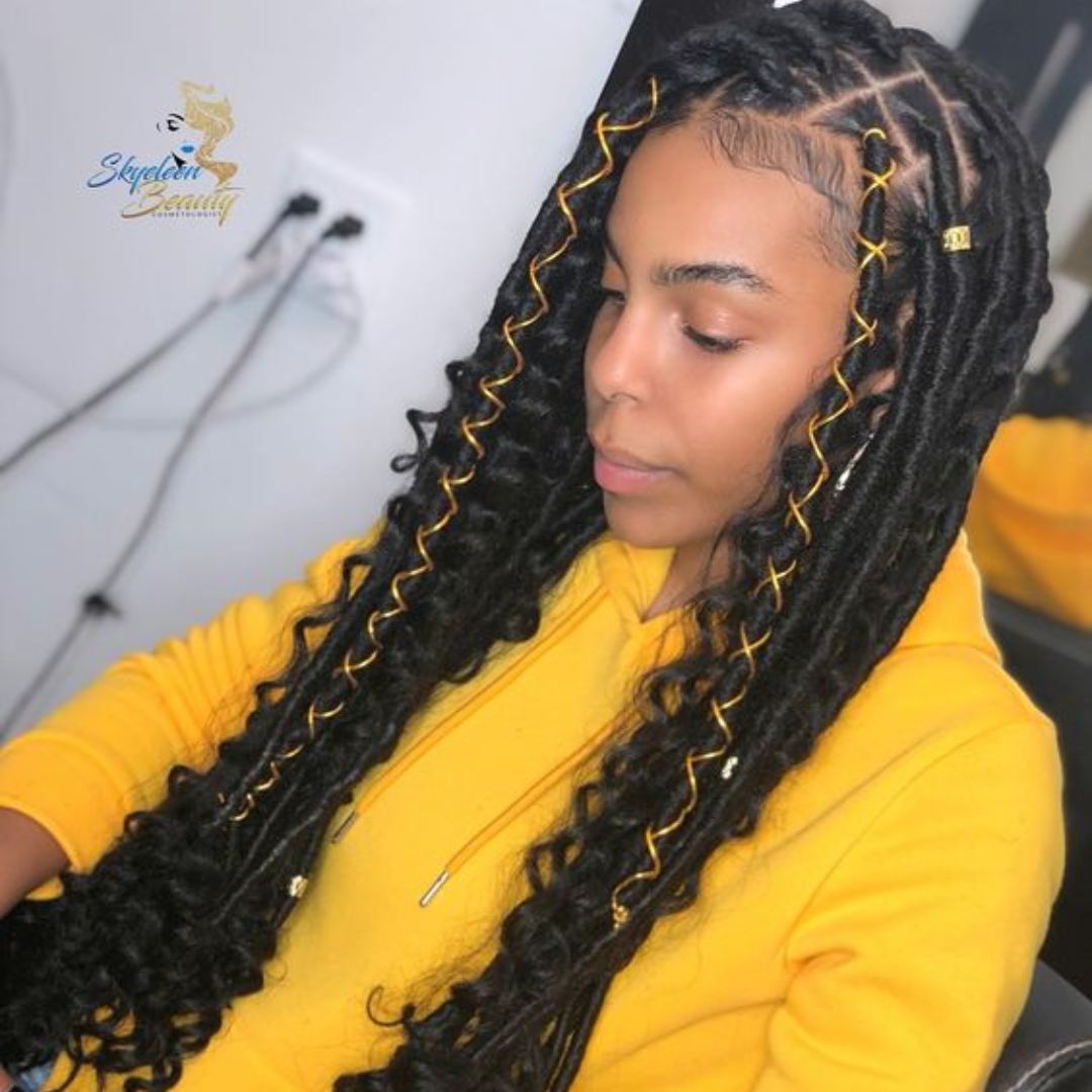 bohemian long faux locs