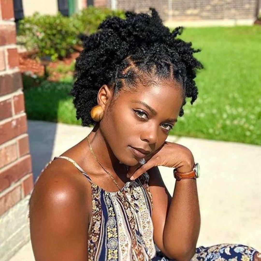 rubber band styles on natural hair