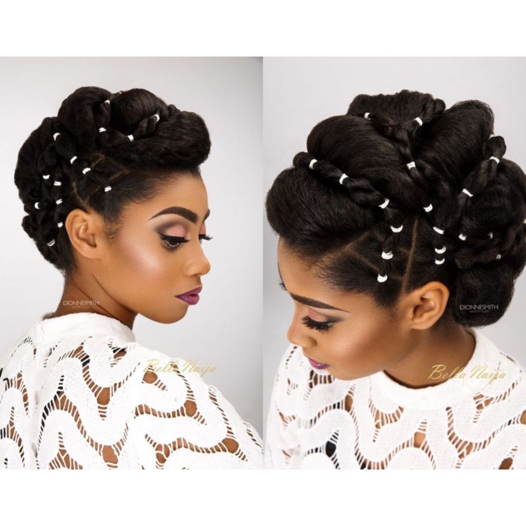 rubber band hairstyle for Weddings