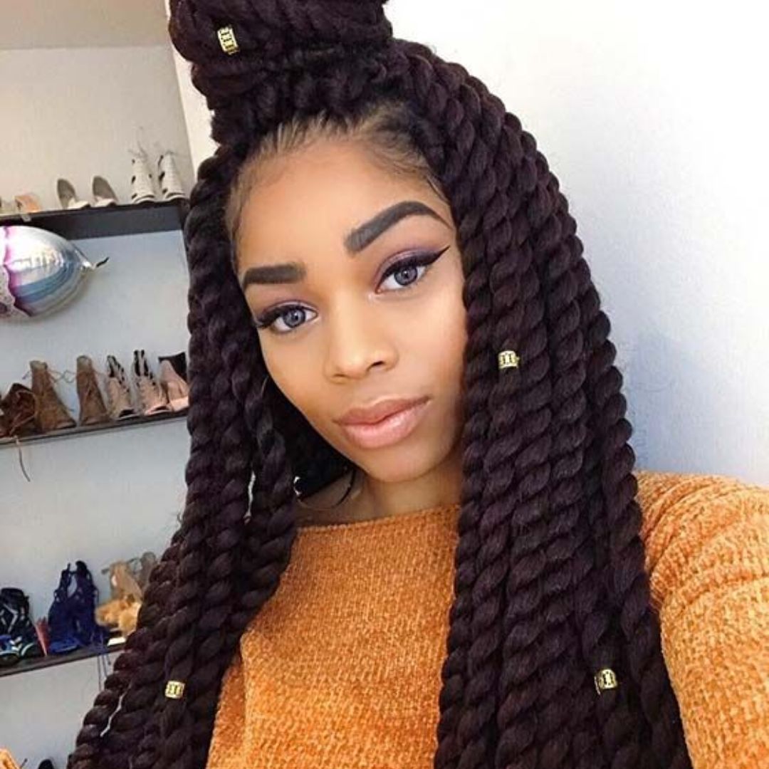 Half-Up Half-Down Crochet Havana Twist