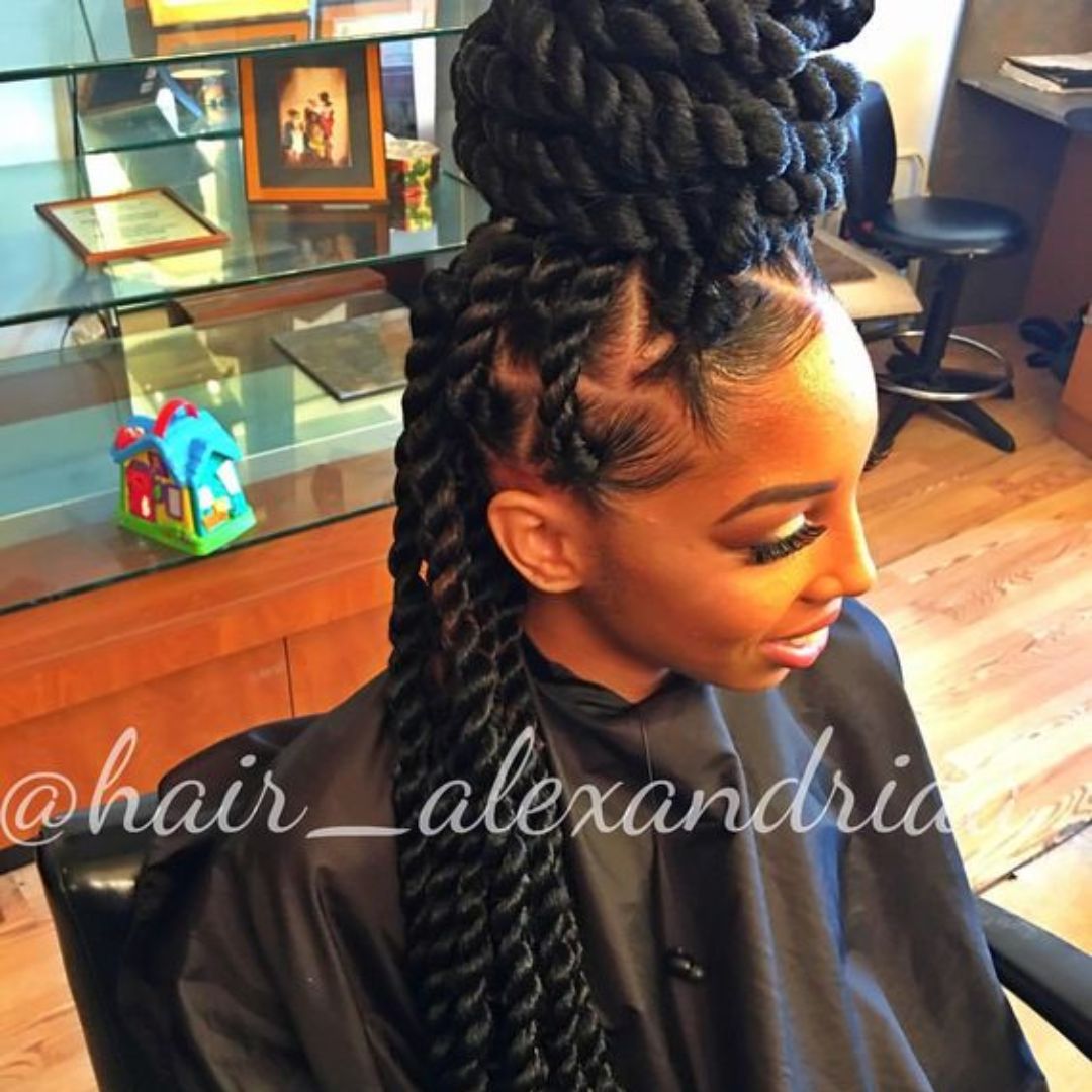 half up half down havana twist