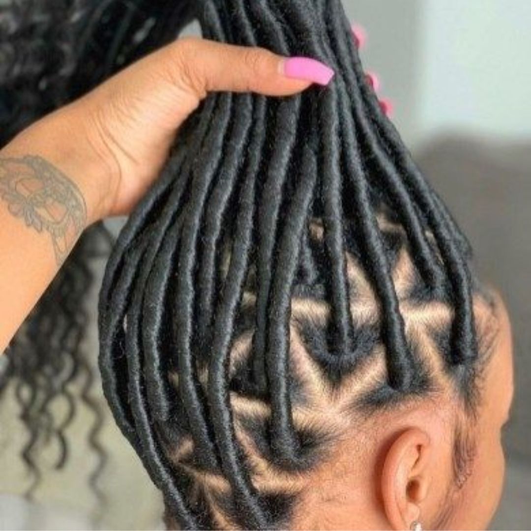 faux locs style