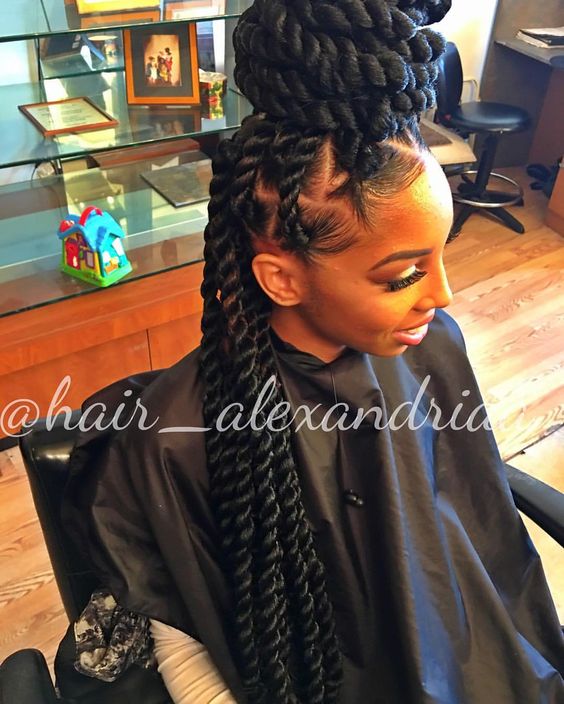 half up half down havana twist