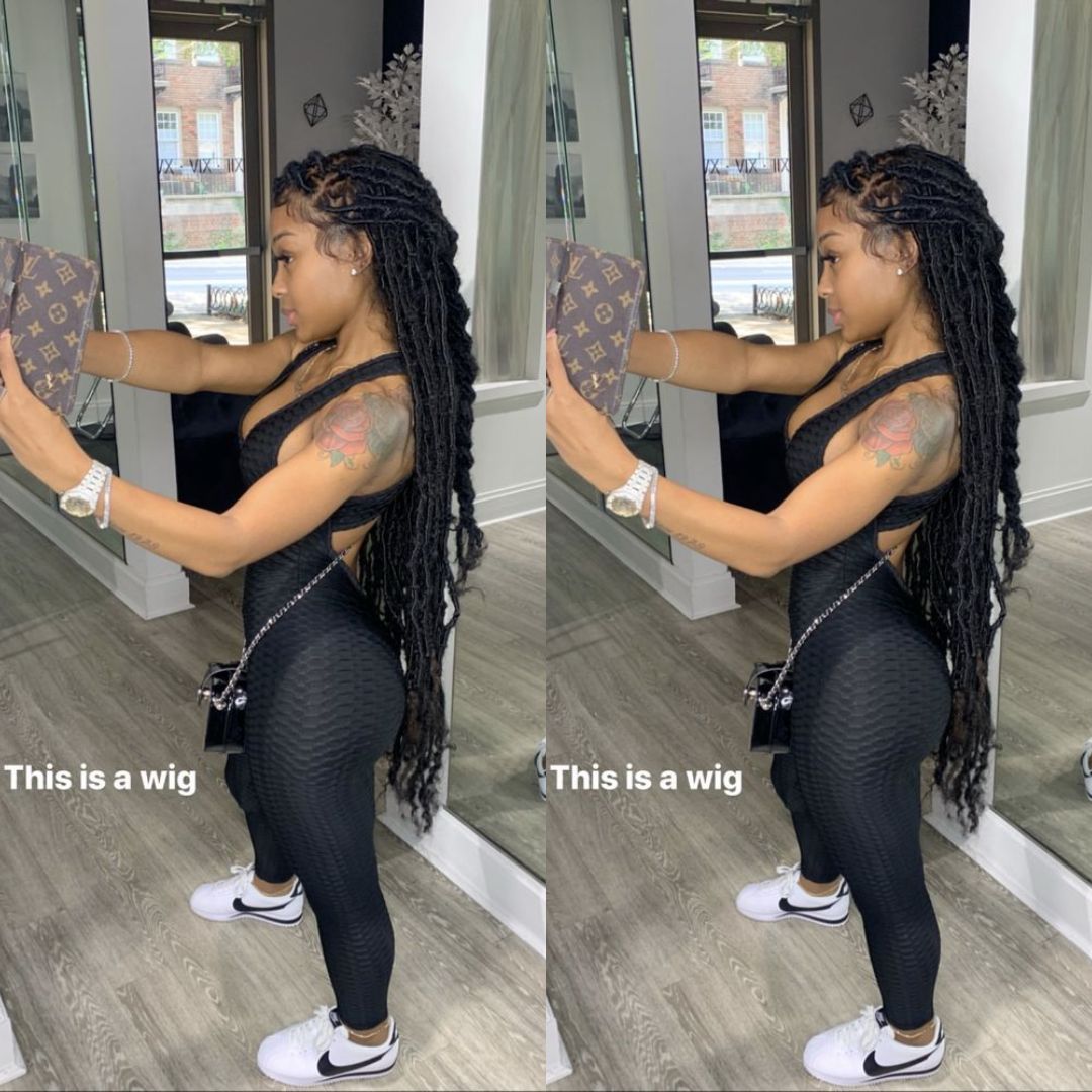 knee length faux locs Wig style
