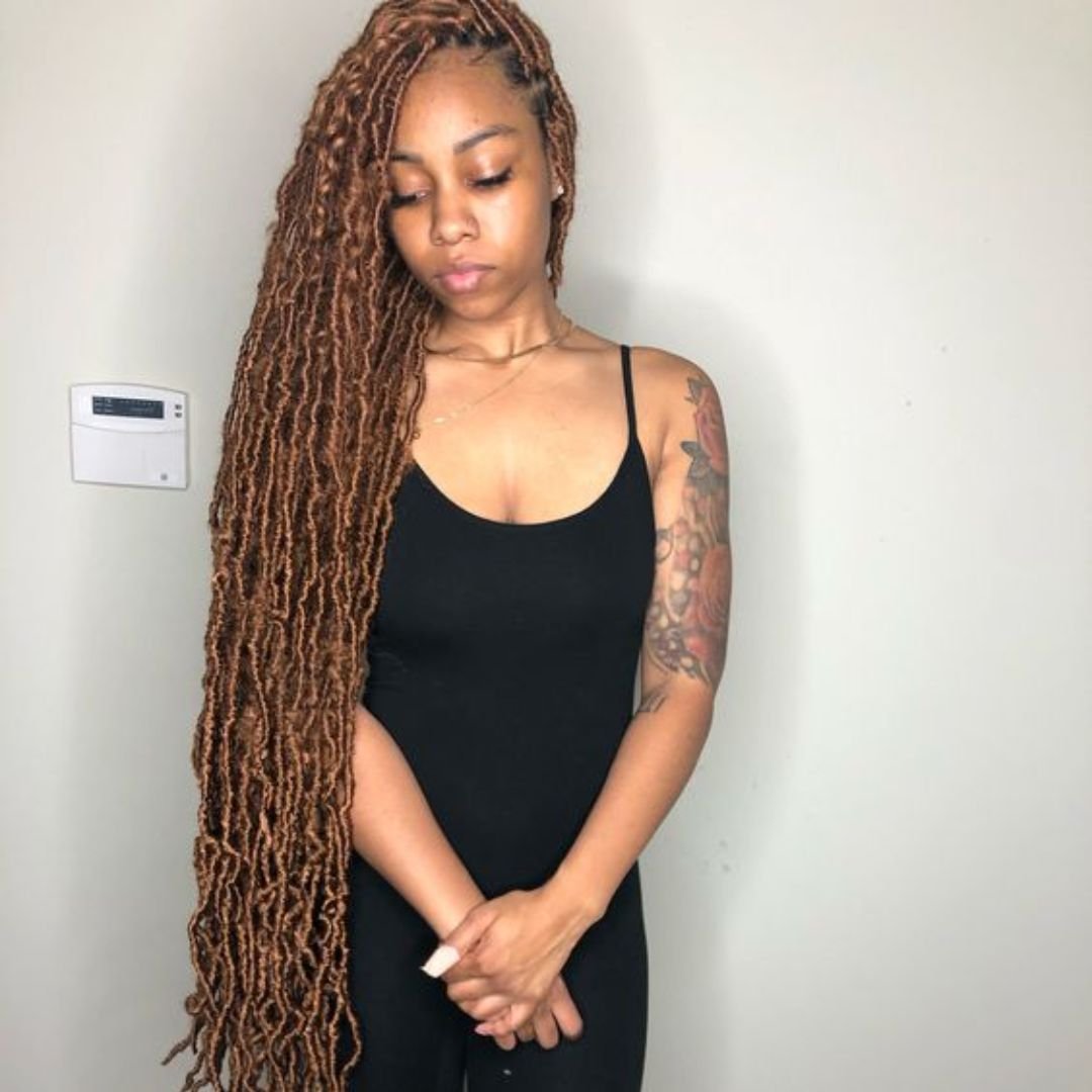 Knee Length Crochet Faux Locs