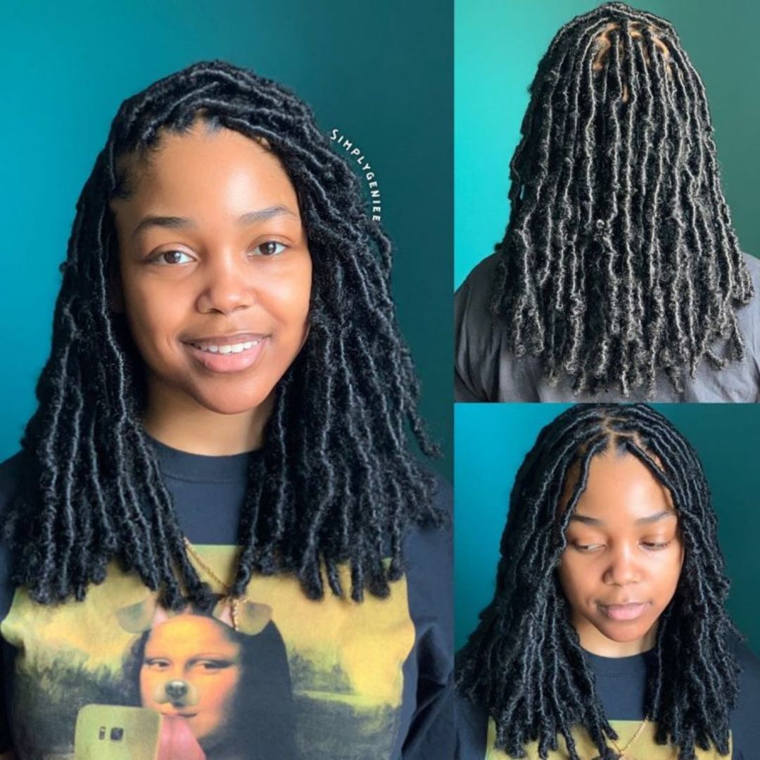 faux locs hairstyle for black women