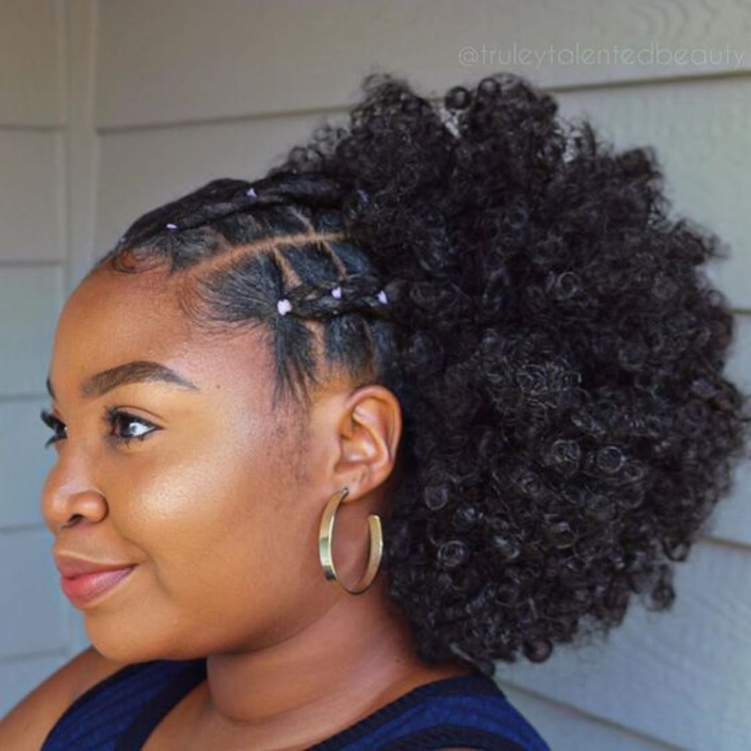 rubber band hairstyles on 4c hair