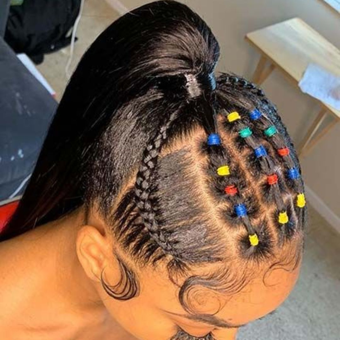 rubber band hairstyle