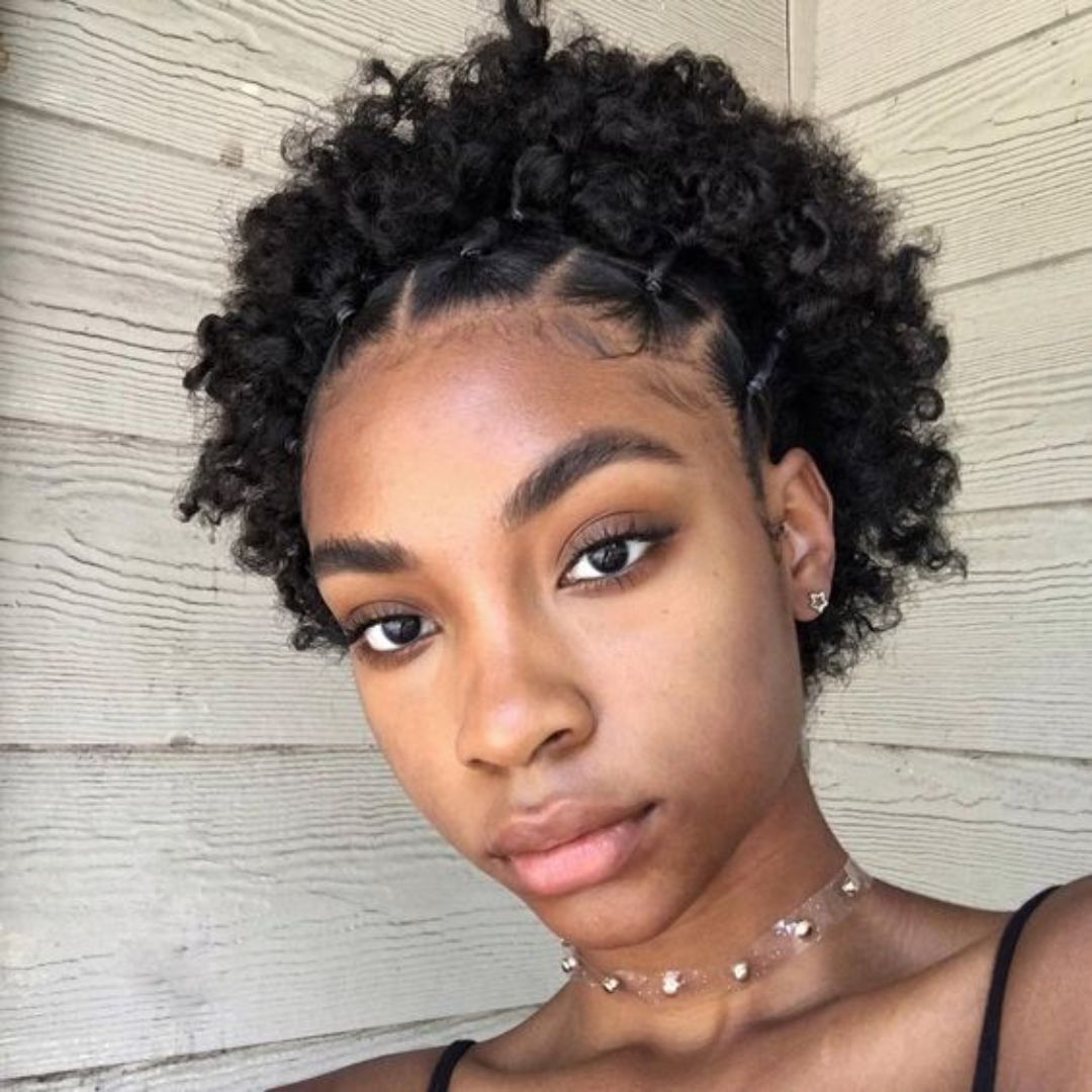 twa rubber band hairstyle natural hair