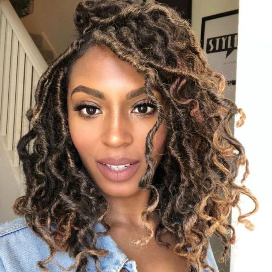 curly faux locs