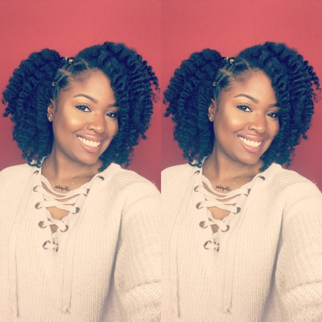 easy natural hair rubber band hairstyles
