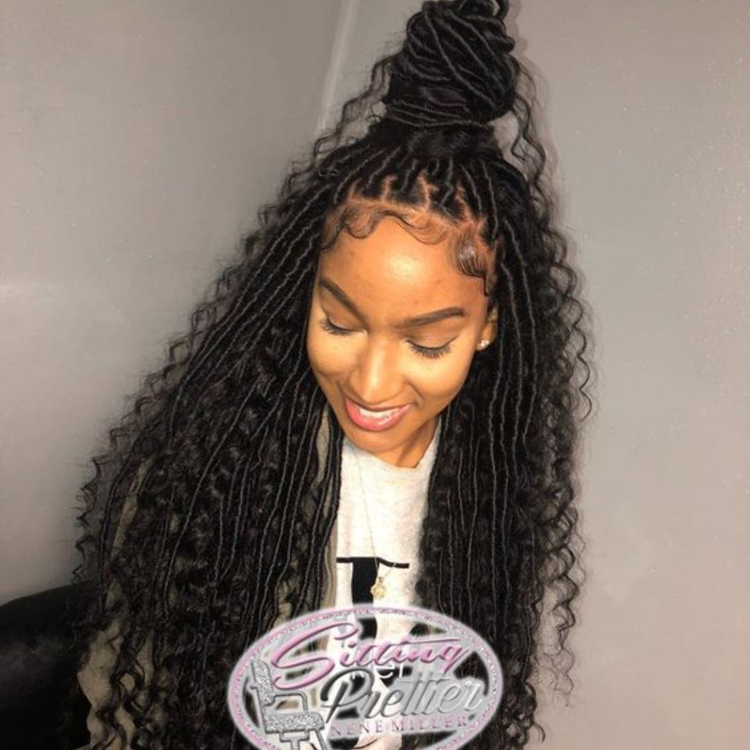 goddess wavy faux locs 