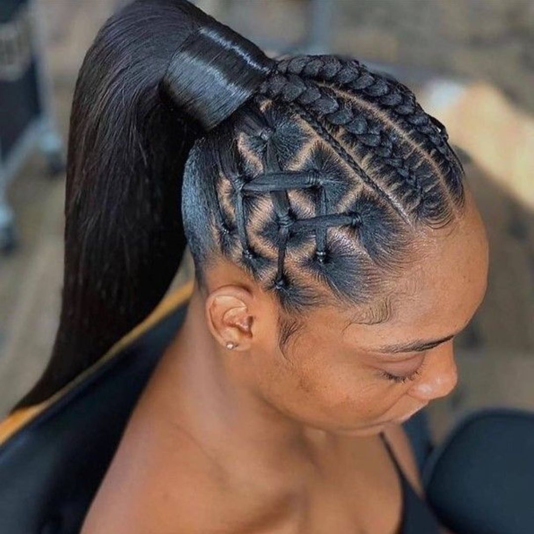 rubber band ponytail hairstyle
