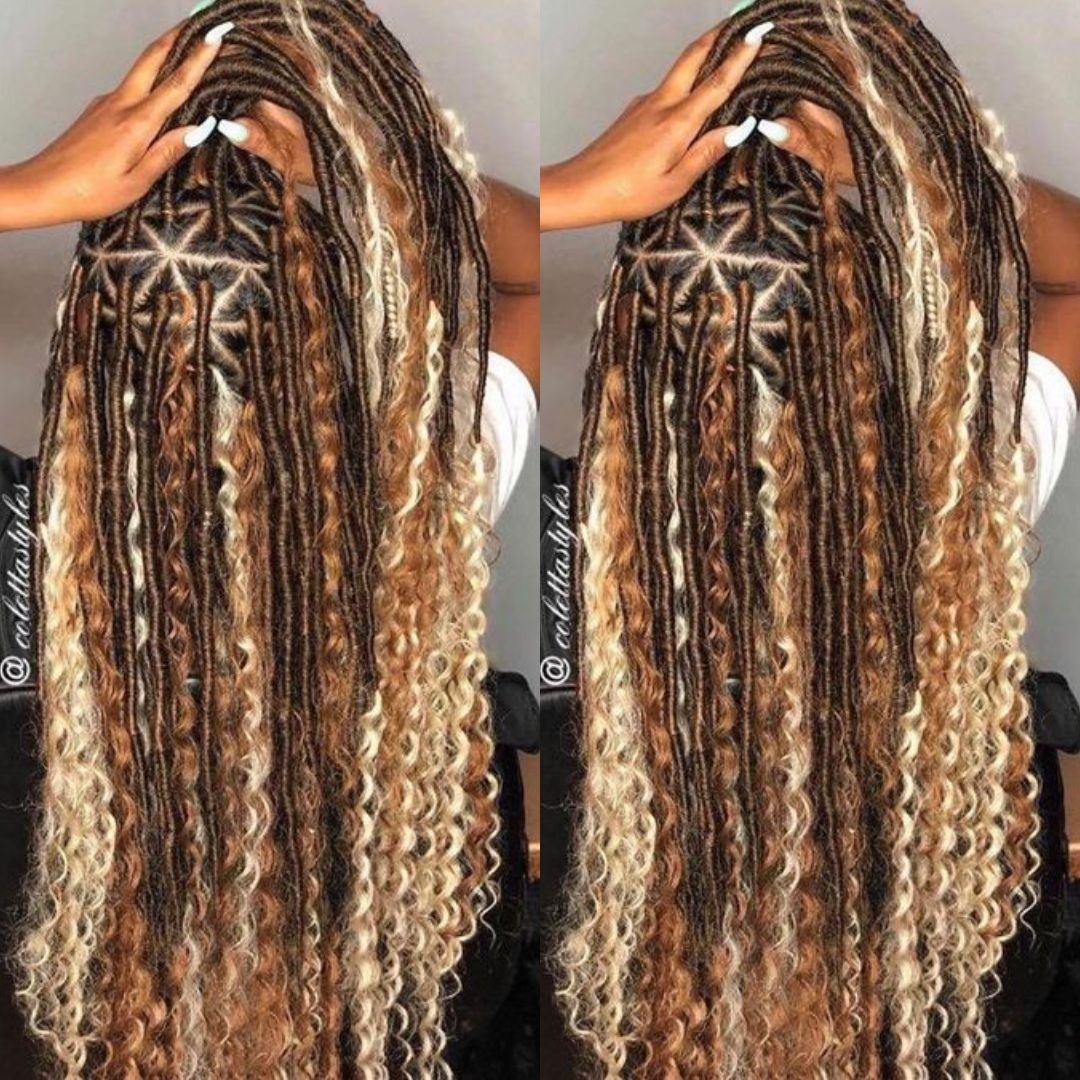 curly goddess faux locs hairstyles