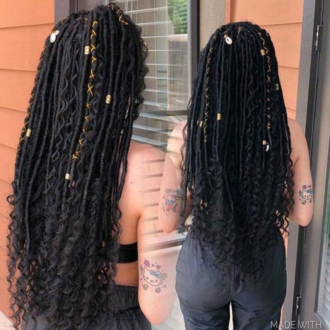 Hip Length faux locs ideas