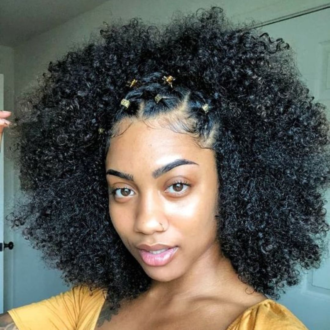 rubber band styles on natural hair