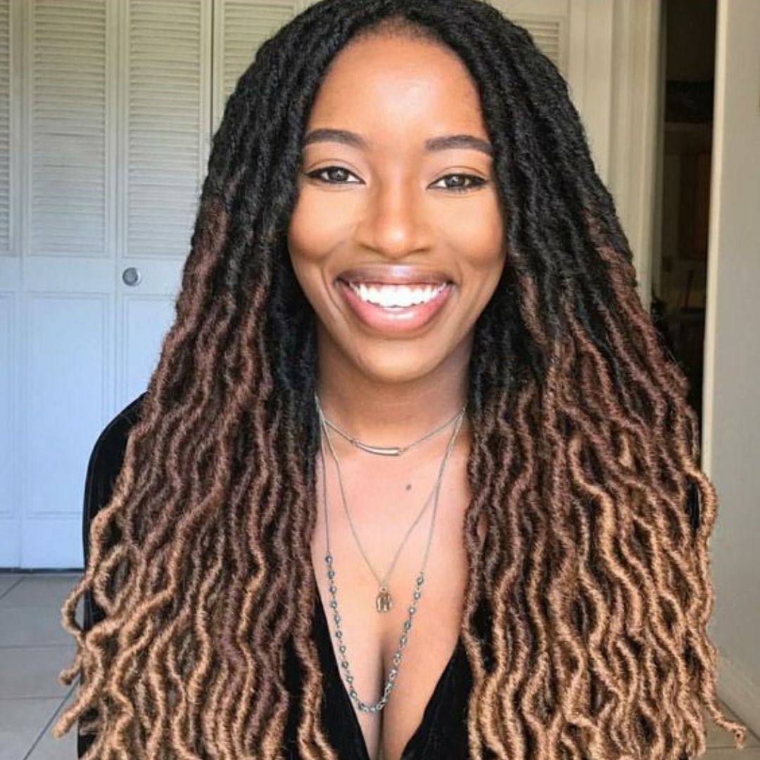 Ombre Wavy Faux Locs