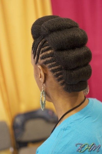 black updo hairstyles with twists