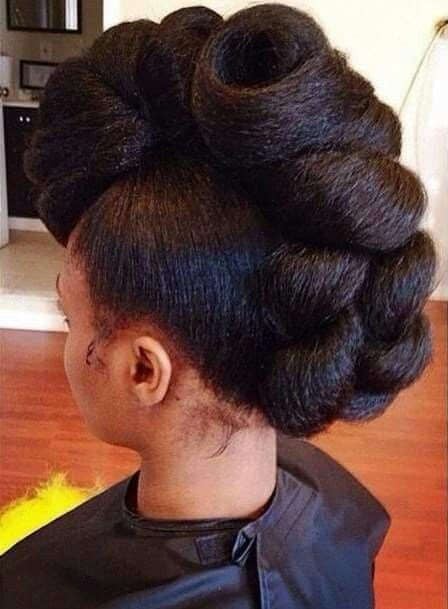 black updo hairstyles with twists