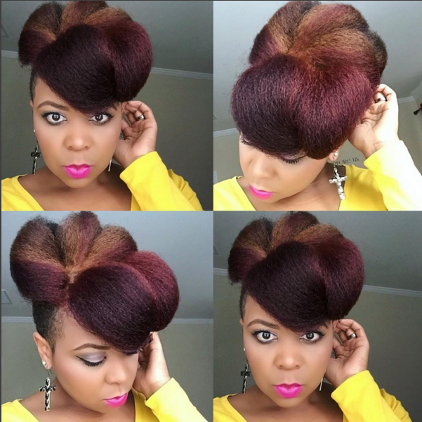 black updo hairstyles with twists