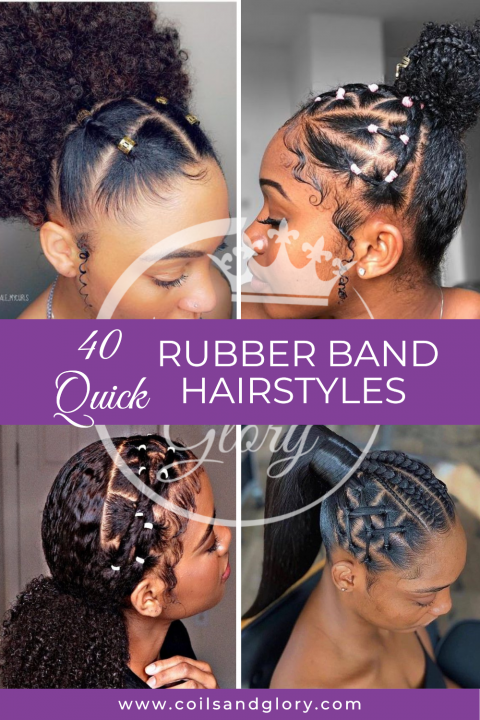 rubber band hairstyles for natural hair