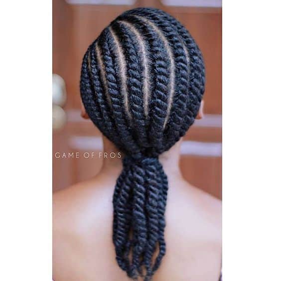 flat twists protective hairstyles game of fros