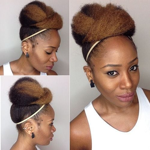 quick updos for natural black hair