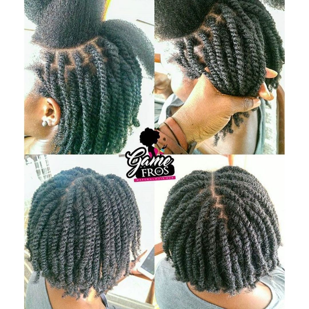 two strand twist on dry hair