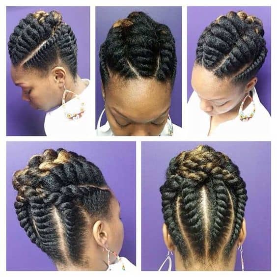 elegant flat twists on 4b hair