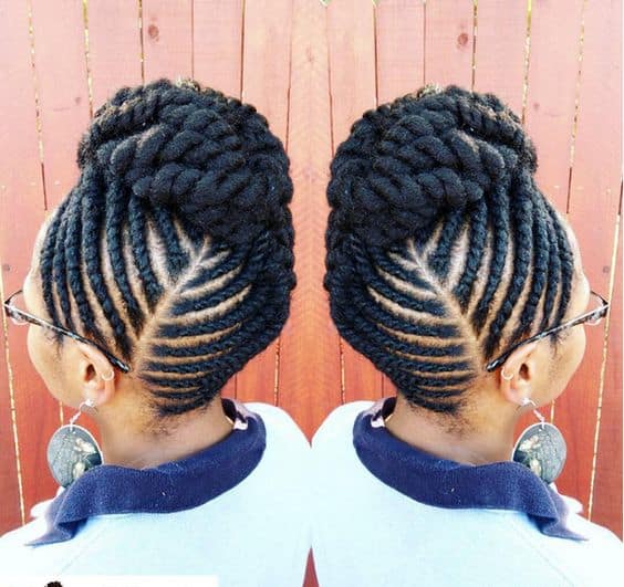 flat twist styles for thick hair