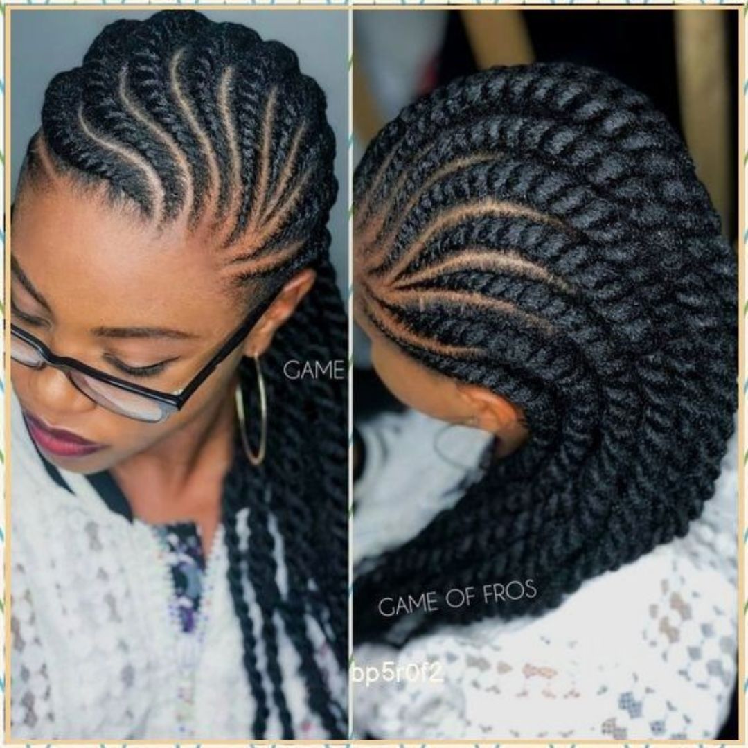 flat twist styles with added hair