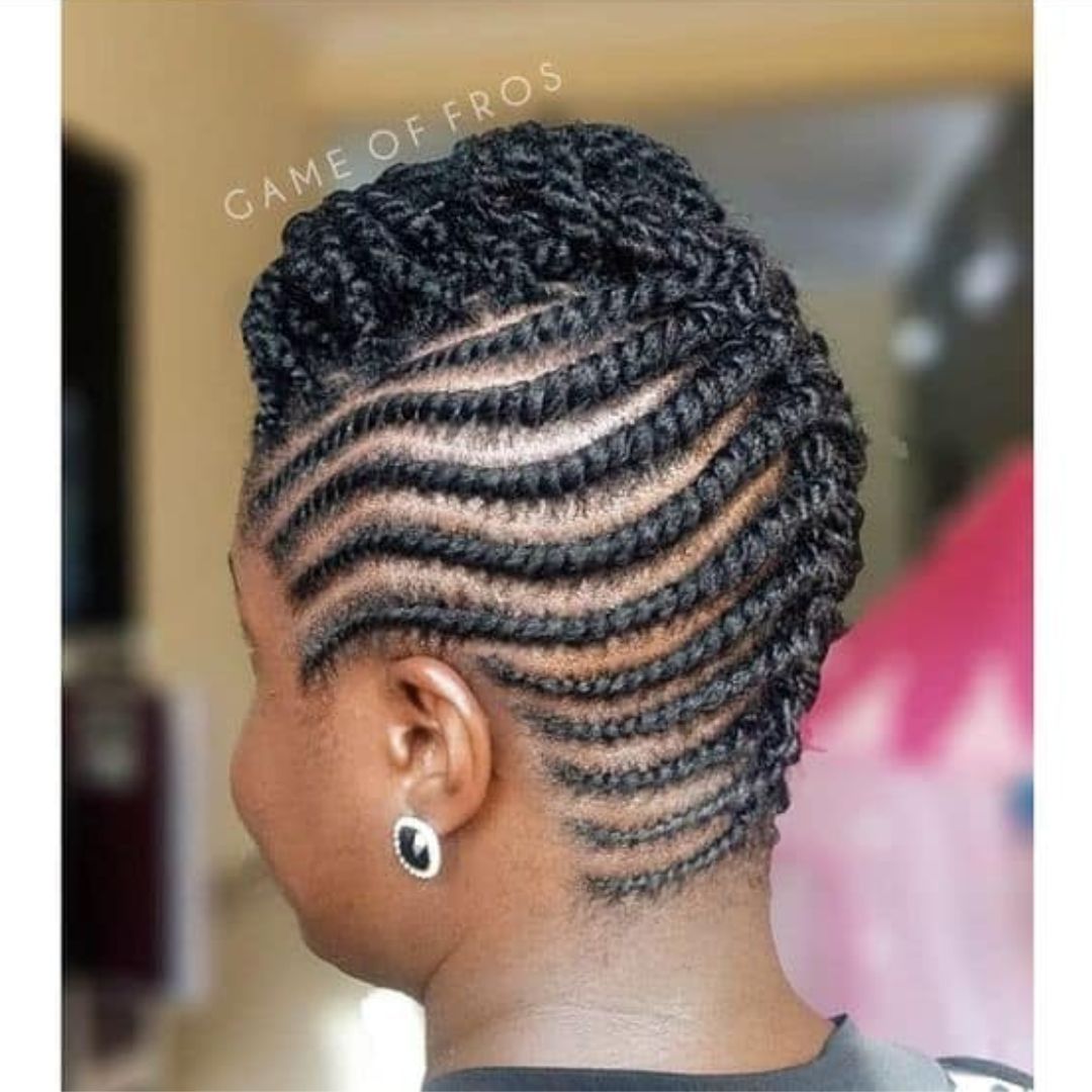 flat twists on short natural hair