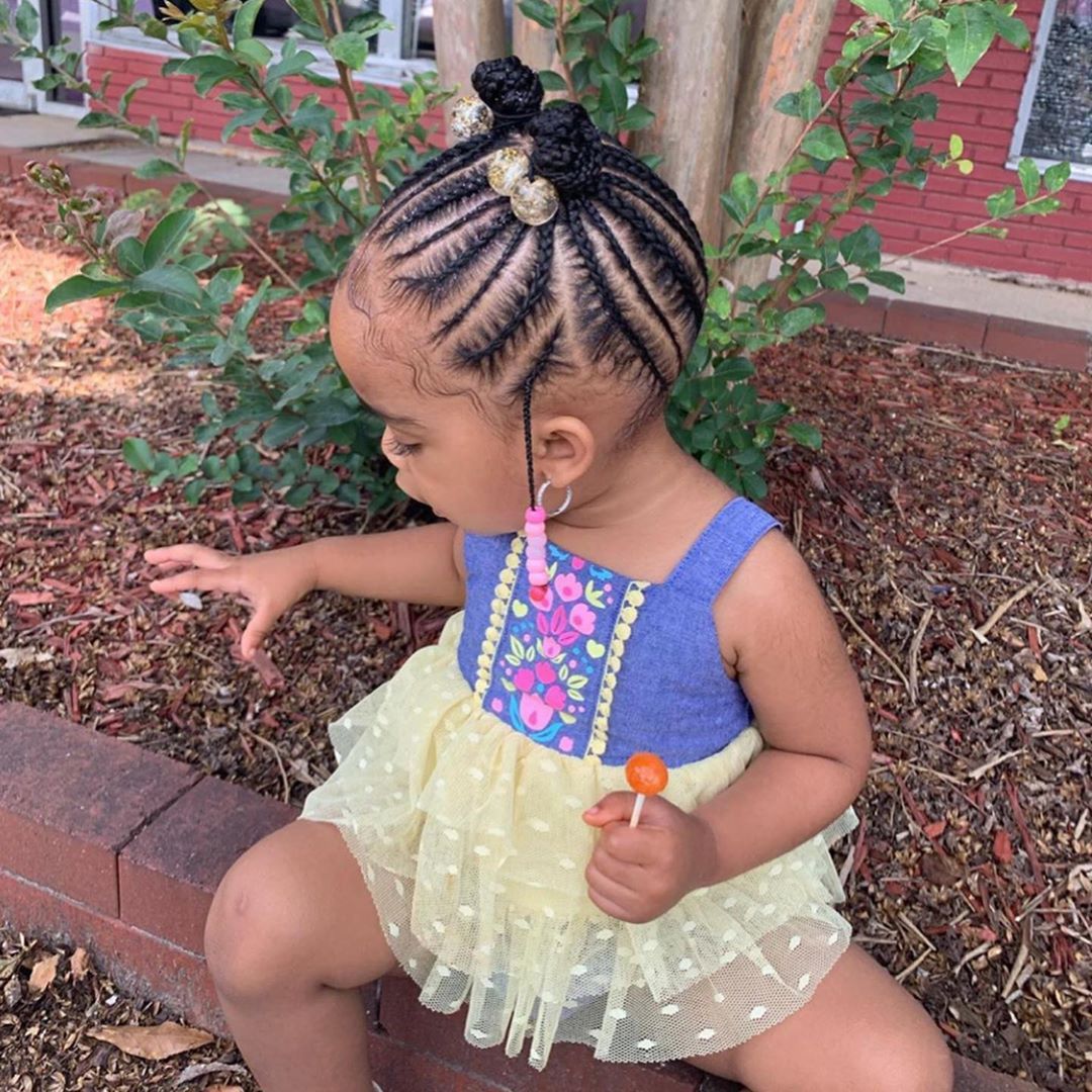 black kids braided hairstyles with beads