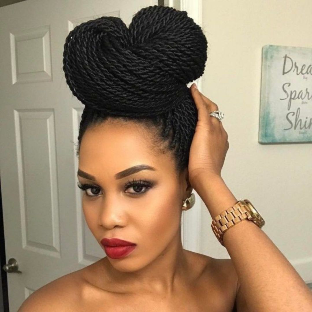 Senegalese Twist Bun