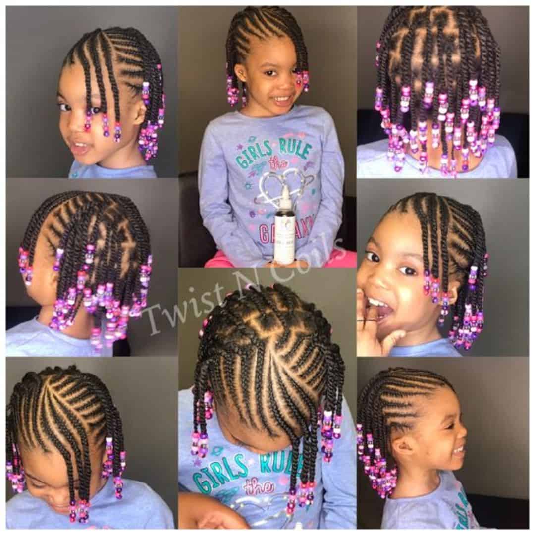 hairstyles with beads for little girl