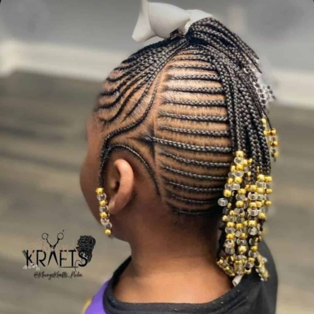back to school kids cornrows