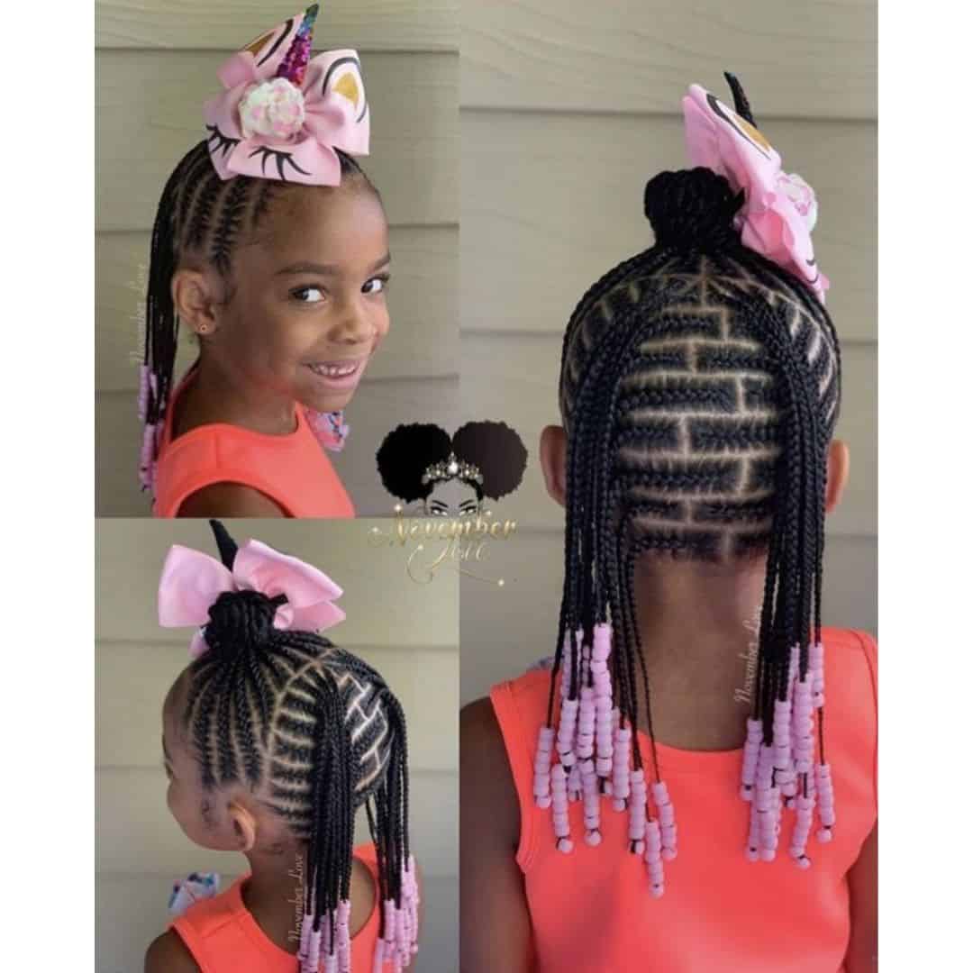 kids braided hairstyles with beads