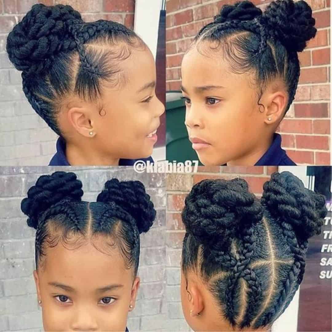 pretty little black girl braids