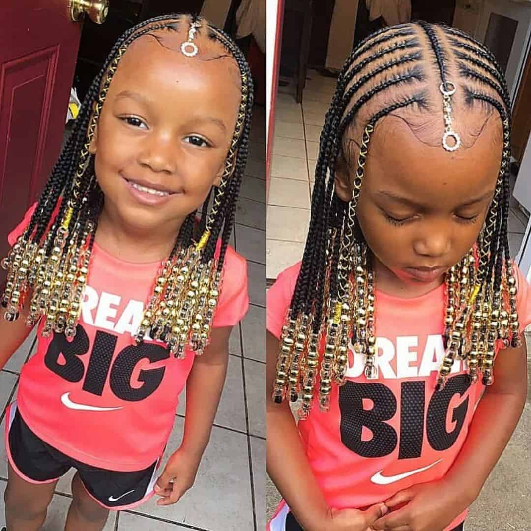 kids hairstyles with beads