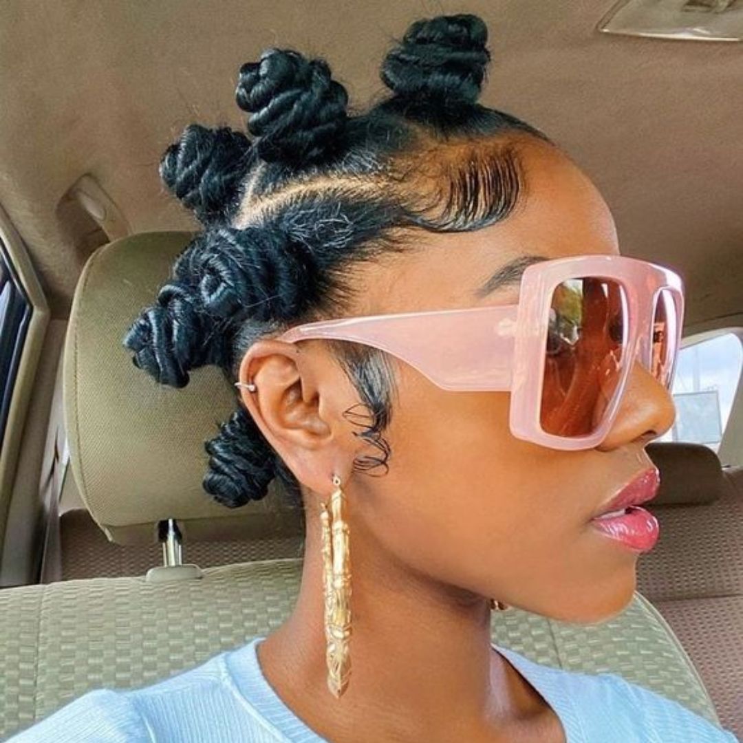 how to do bantu knots on transitioning hair 