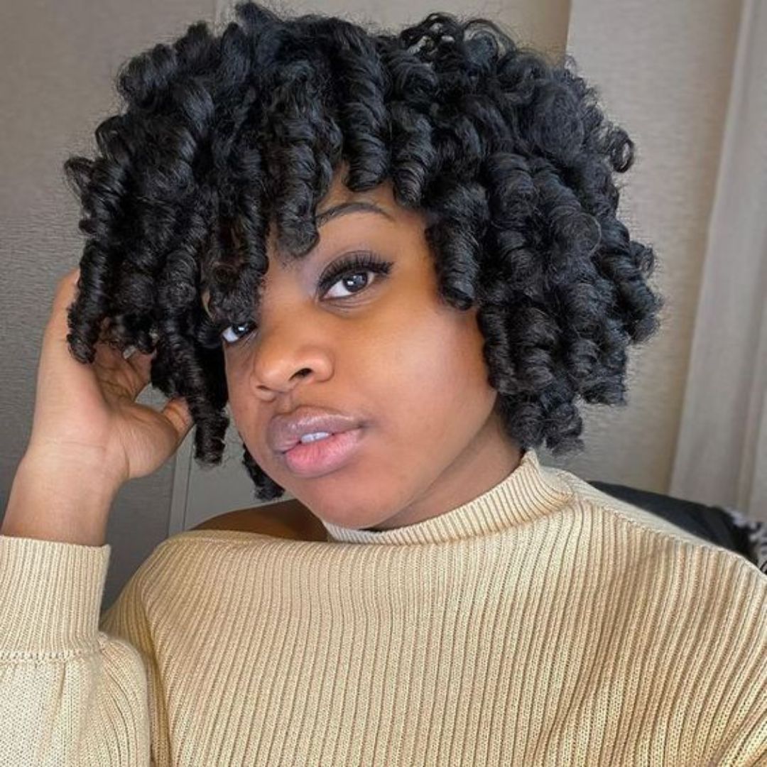 easy short curled hair