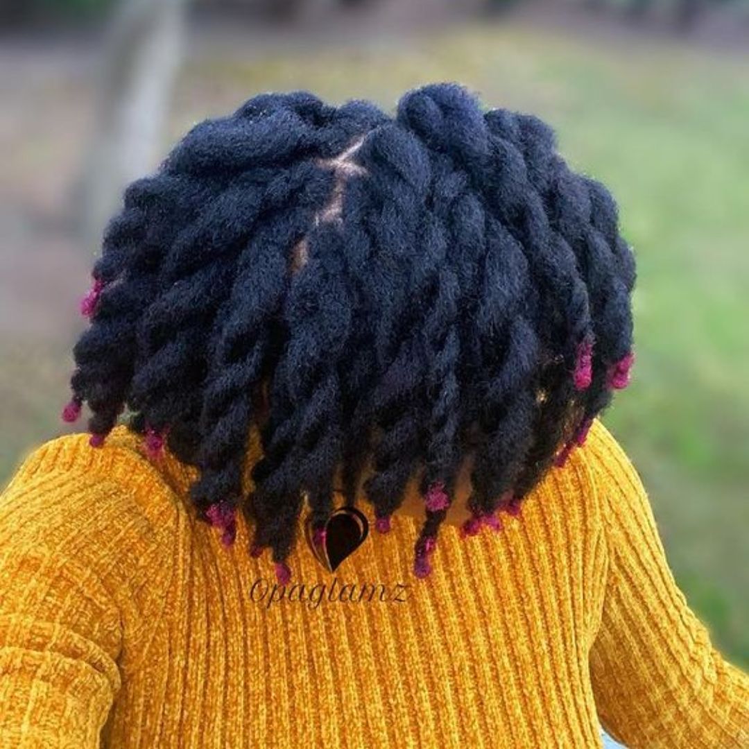 loose two strand twists on 4c hair