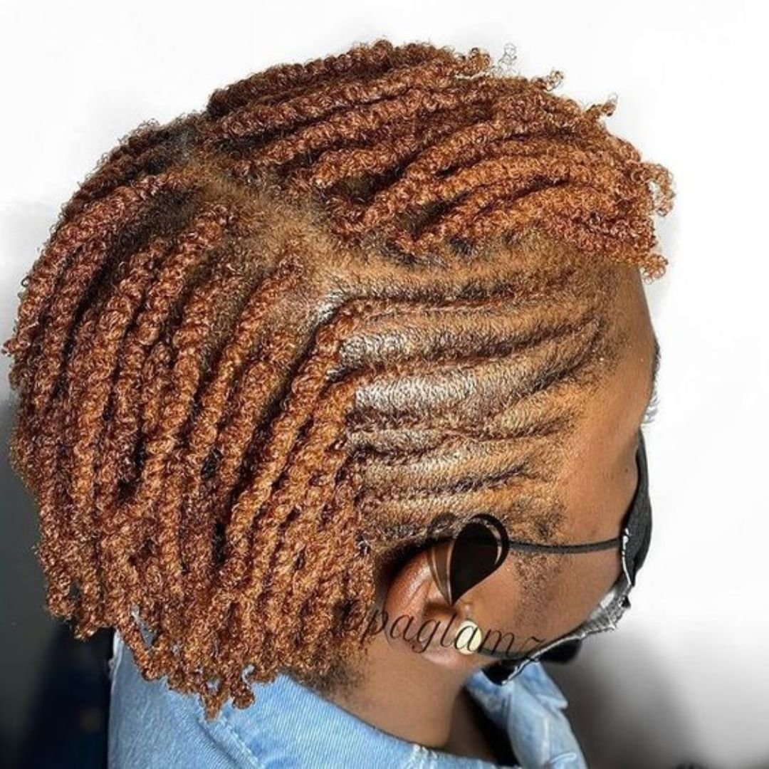flat twists and two strand twists on 4c hair
